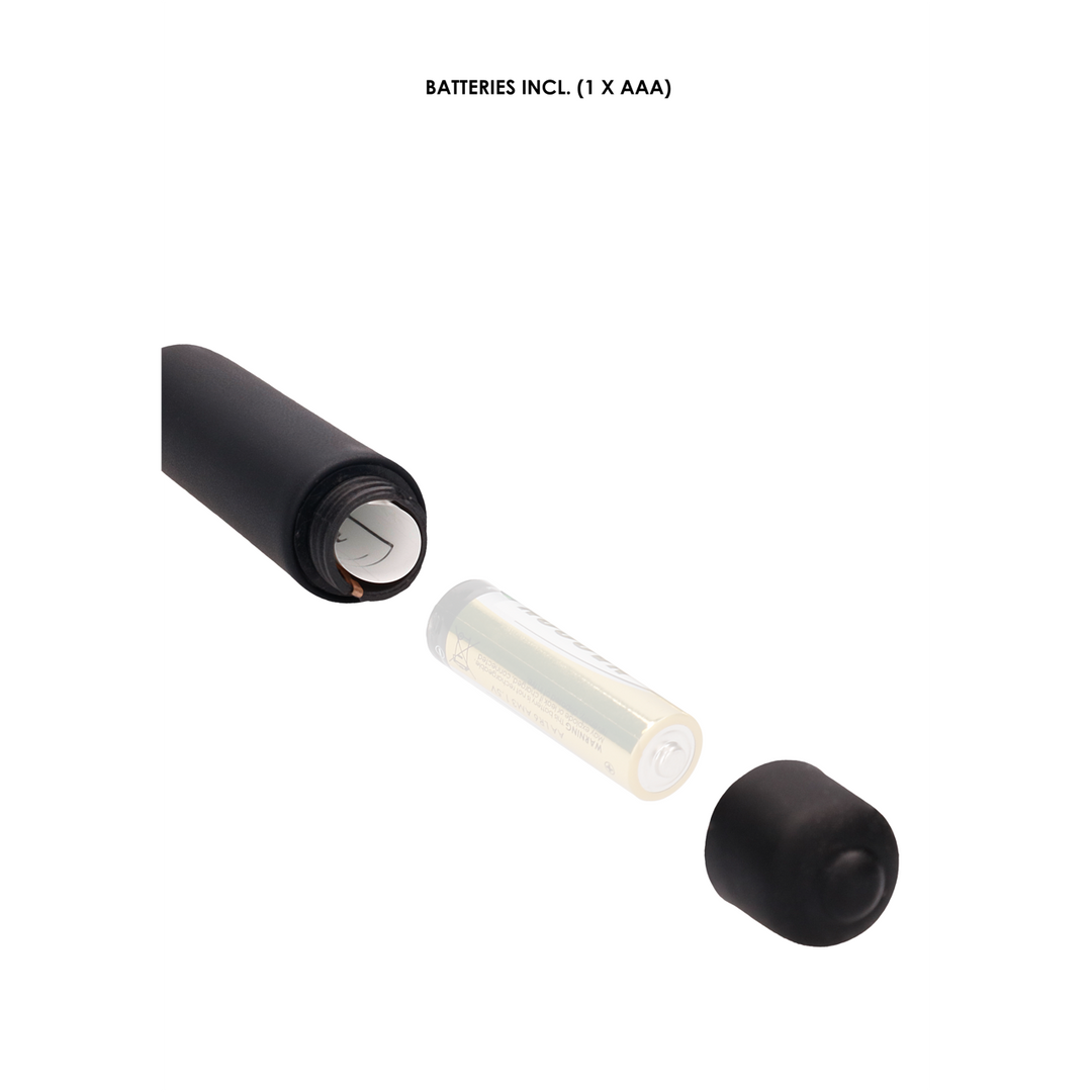 Penisplug mit Vibration Silikon extra lang Schwarz 35 x Ø 0,6 cm