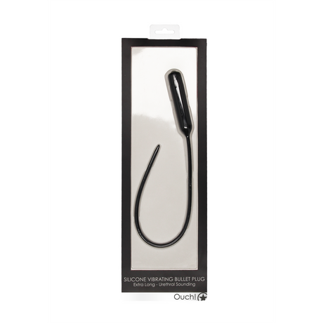 Penisplug mit Vibration Silikon extra lang Schwarz 35 x Ø 0,6 cm