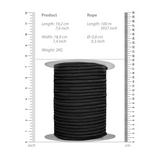 Bondage-Seil Schwarz 100 m x Ø 0,8 cm