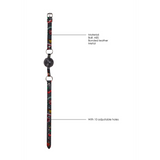Ballknebel atmungsaktiv Schwarz 63 x Ø 4,3 cm