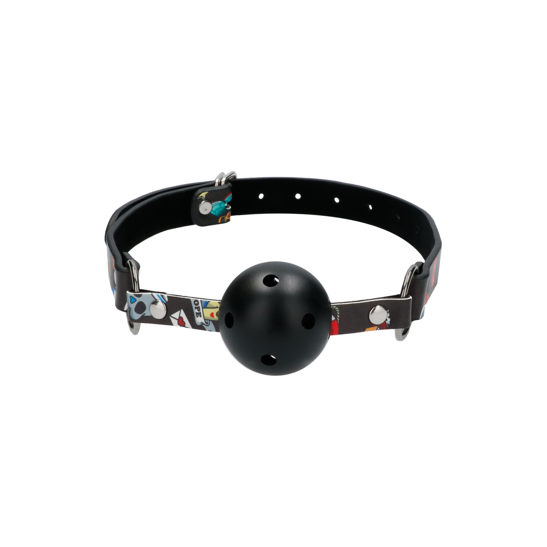 Ballknebel atmungsaktiv Schwarz 63 x Ø 4,3 cm