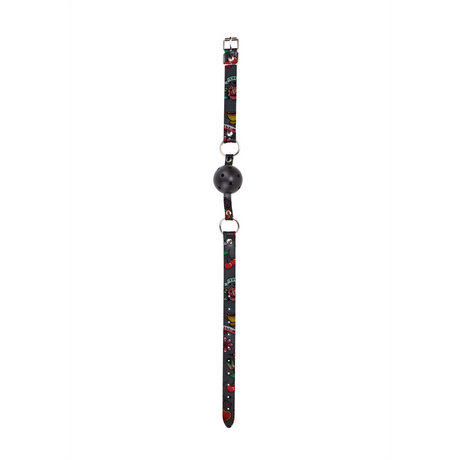 Ballknebel atmungsaktiv Schwarz 63 x Ø 4,3 cm