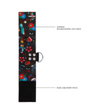 Handschellen bedruckt Schwarz 29,5 cm