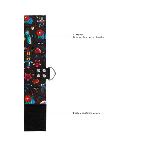 Handschellen bedruckt Schwarz 29,5 cm