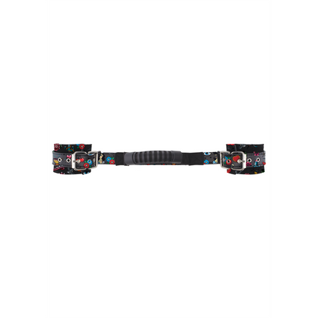 Handschellen bedruckt mit Griff Schwarz 59 cm