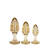 Analplug-Set Acryl Gold