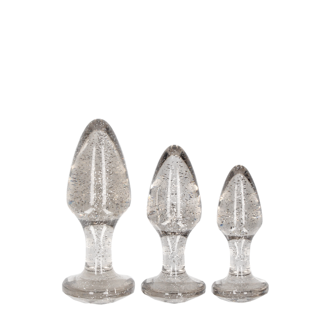 Analplug-Set Acryl Gold