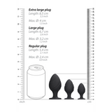 Analplug-Set gedreht Schwarz