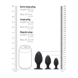 Analplug-Set Diamantform Schwarz