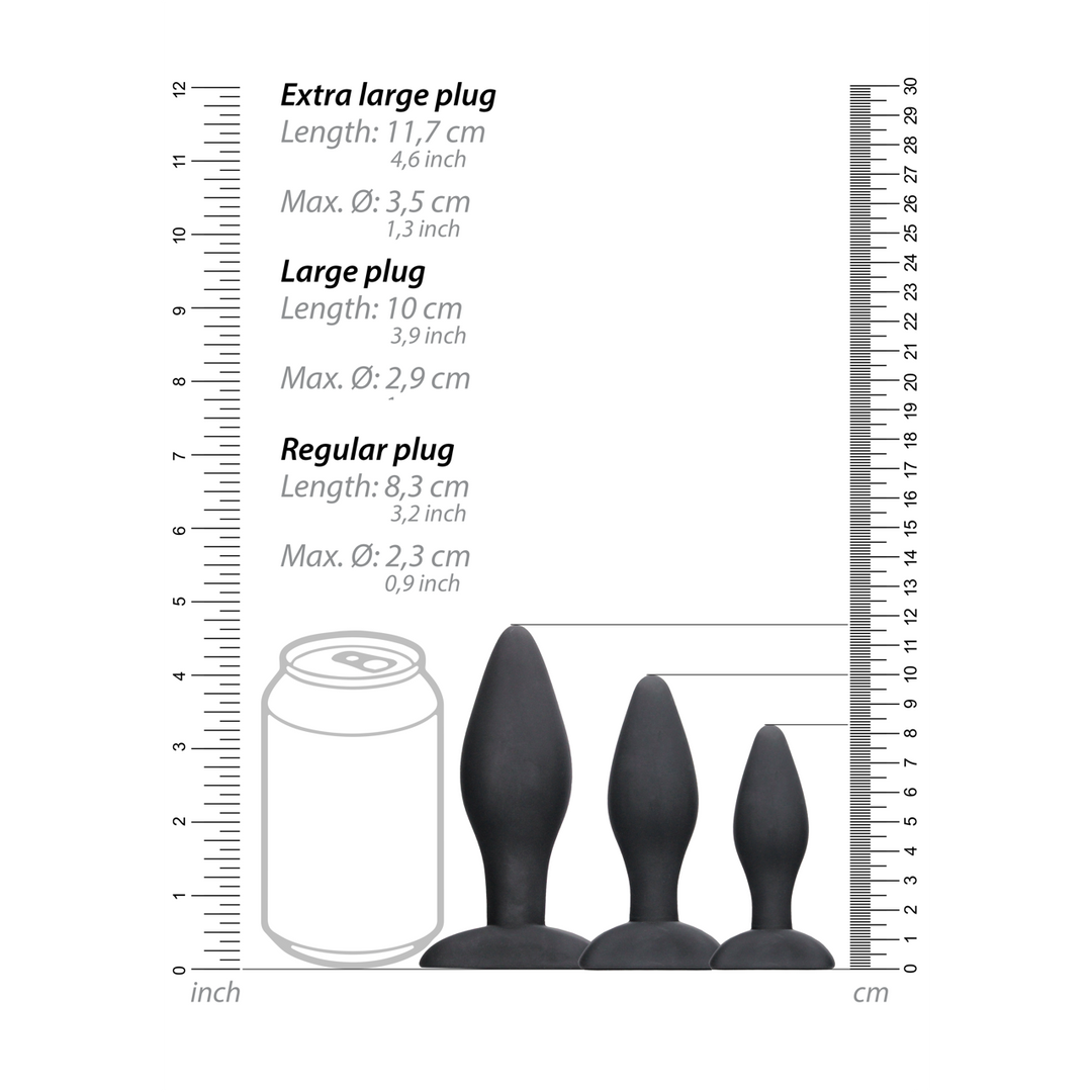 Analplug-Set Apex Schwarz