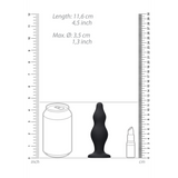 Analplug Bubble Schwarz 11,1 x Ø 3,5 cm