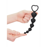 Analkette Herz Schwarz 14,3 x Ø 2,8 cm