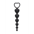 Analkette Ouch Heart mit Herzgriff Schwarz 14,3 x 2,8 cm