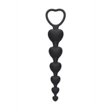 Analkette Herz Schwarz 14,3 x Ø 2,8 cm