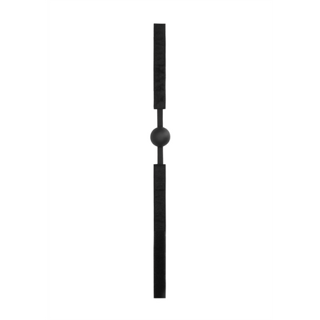 Ballknebel Silikon verstellbar Schwarz 62,5 cm
