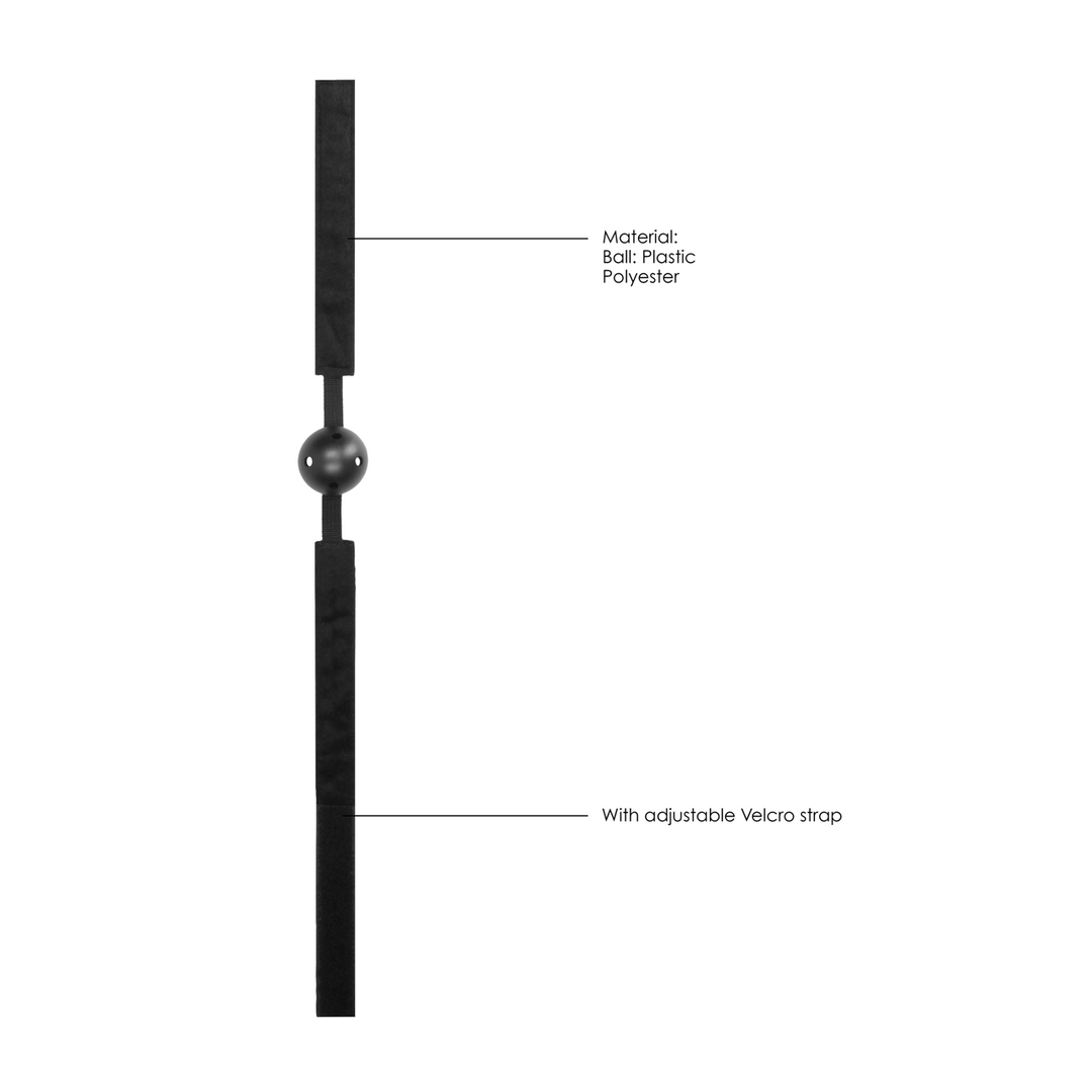 Knebel atmungsaktiv verstellbar Schwarz 61,5 cm