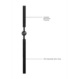 Knebel atmungsaktiv verstellbar Schwarz 61,5 cm