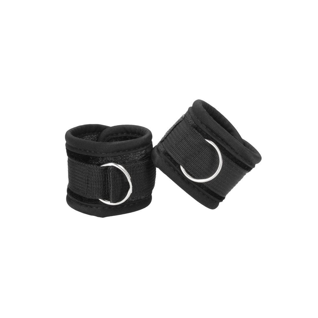 Handschellen Samt verstellbar Schwarz 33 cm