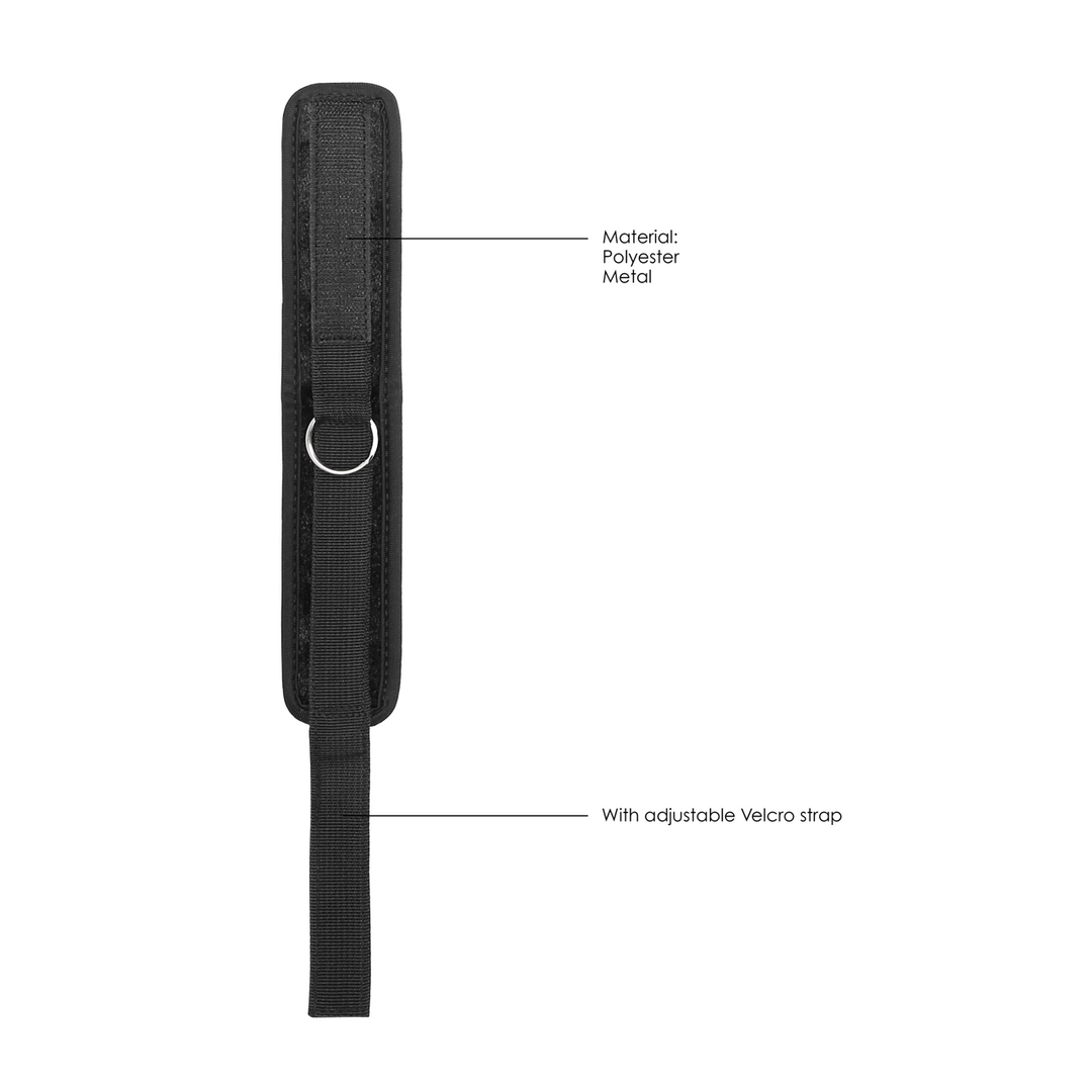 Fußfesseln Samt verstellbar Schwarz 39 cm