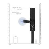 Handschellen verstellbar mit Saugnapf Schwarz 27,5 cm