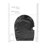 Maske mit Mundöffnung Schwarz 20 cm