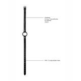O-Ring-Knebel zum Wickeln Schwarz 67,5 cm