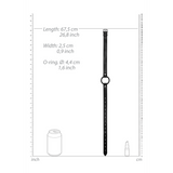 O-Ring-Knebel zum Wickeln Schwarz 67,5 cm