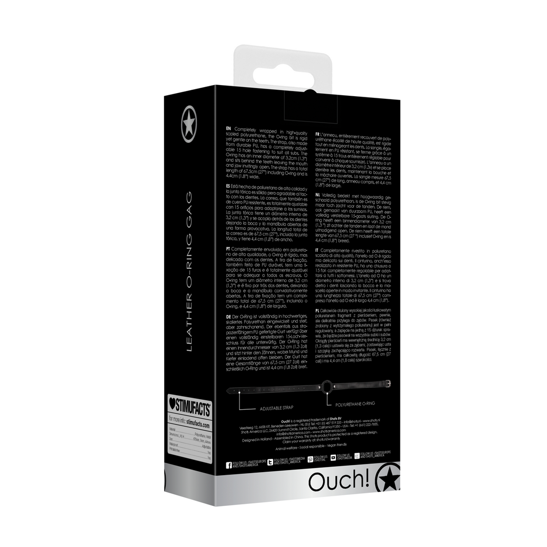 O-Ring-Knebel zum Wickeln Schwarz 67,5 cm