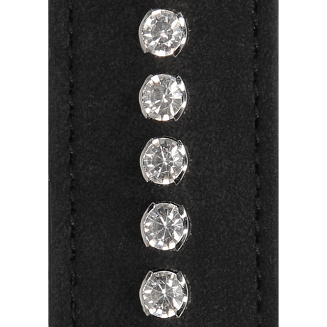 Handfesseln diamantbesetzt Schwarz 34 cm