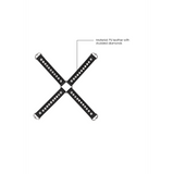 Bondage-Fessel diamantbesetzt Schwarz 34 cm