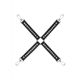 Bondage-Fessel diamantbesetzt Schwarz 34 cm