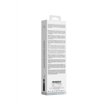 Paddle diamantbesetzt Schwarz 6 cm