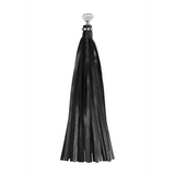 Peitsche diamantbesetzt Schwarz 3 cm