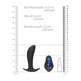 Analplug E-Stim mit Vibration Schwarz 11 x Ø 3,2 cm