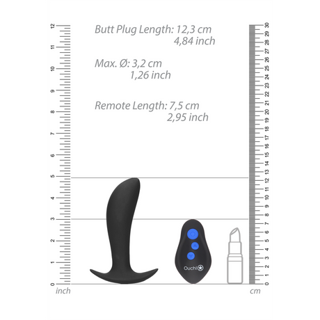 Analplug E-Stim mit Vibration Schwarz 11 x Ø 3,2 cm