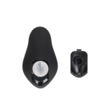 Analplug E-Stim mit Vibration und Penisring Schwarz 11,5 x Ø 3,3 cm