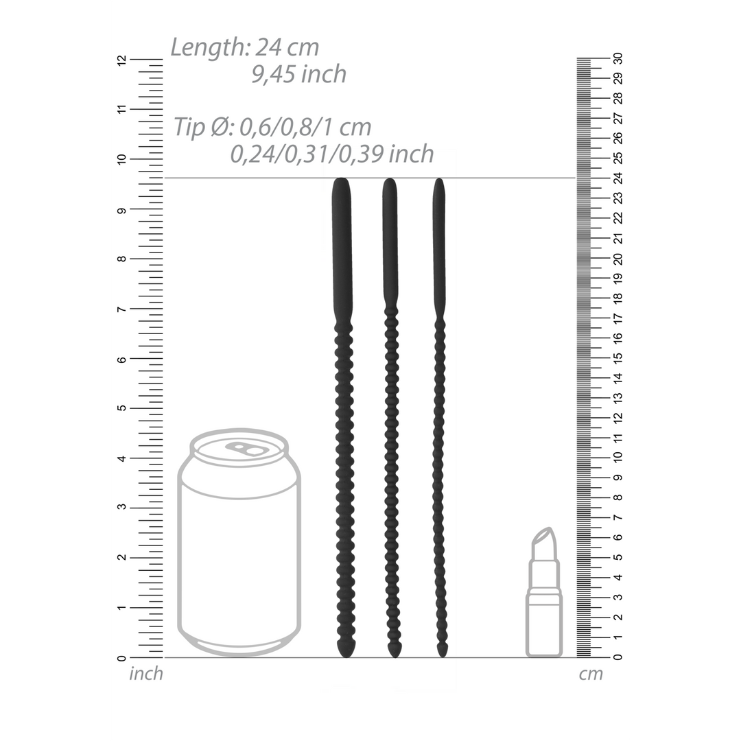 Dilator-Set Silikon Schwarz 24 x Ø 1 cm