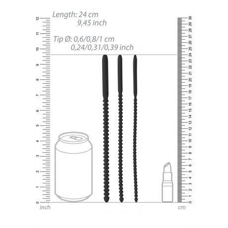 Dilator-Set Silikon Schwarz 24 x Ø 1 cm