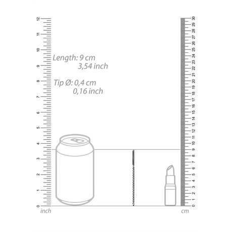 Penisplug Metall für Anfänger Silber 9 x Ø 0,4 cm