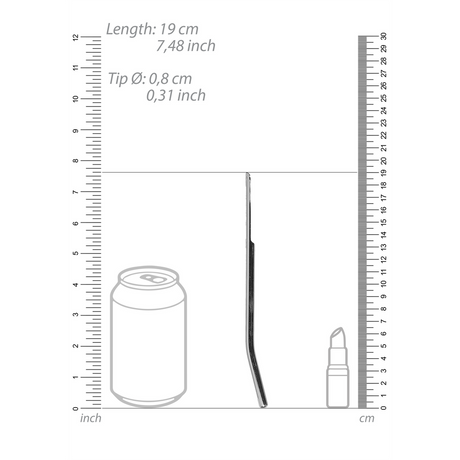 Harnröhrensonde Edelstahl Silber 13,5 x Ø 0,8 cm
