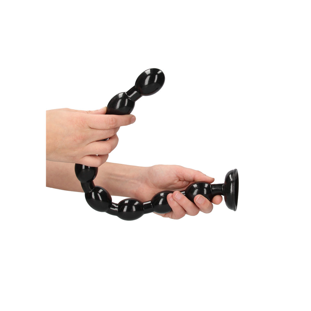 Dildo Ass Snake mit Perlen Schwarz 47 x Ø 3,7 cm