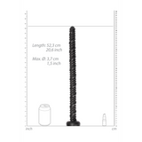 Dildo Ass Snake texturiert Schwarz 51 x Ø 5 cm