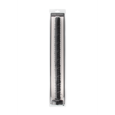 Dildo Ass Snake texturiert Schwarz 51 x Ø 5 cm