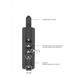 Hogtie Kunstleder mit Hand- und Fußfesseln Schwarz 40 cm