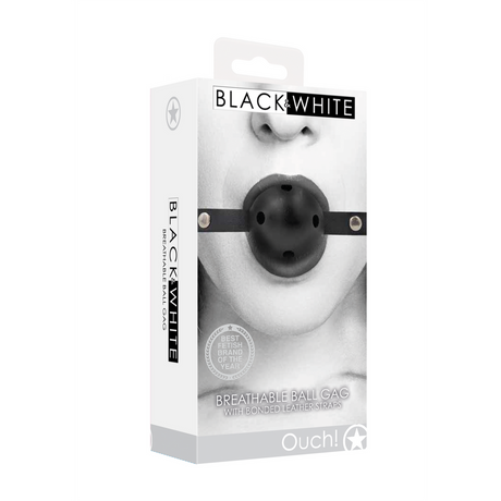Ballknebel atmungsaktiv Schwarz 65 x Ø 4,5 cm