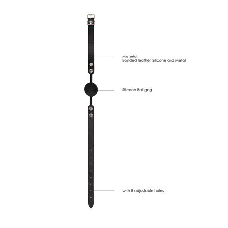 Ballknebel Silikon Schwarz 62 x Ø 4,2 cm