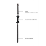 Knochenknebel Silikon Schwarz 12,2 x Ø 2 cm