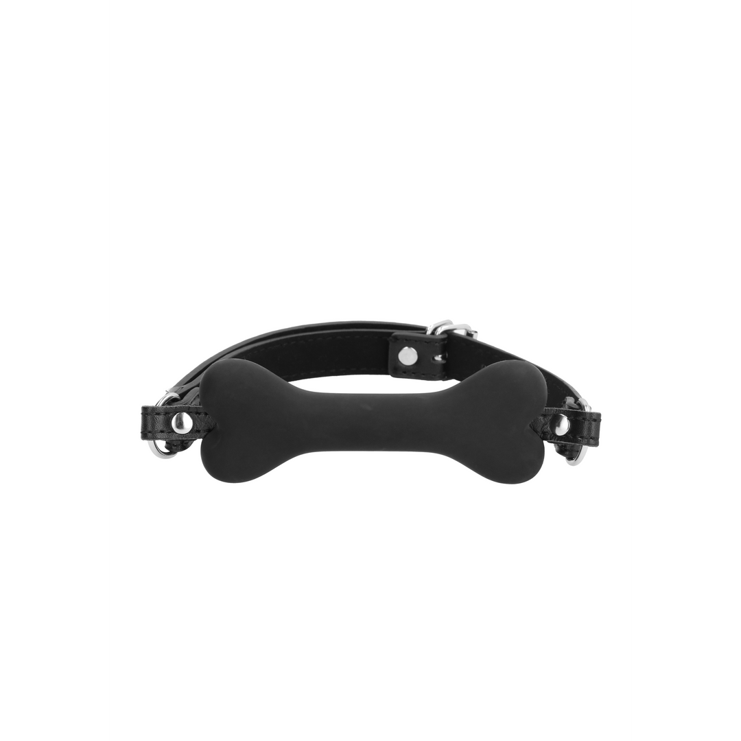 Knochenknebel Silikon Schwarz 12,2 x Ø 2 cm