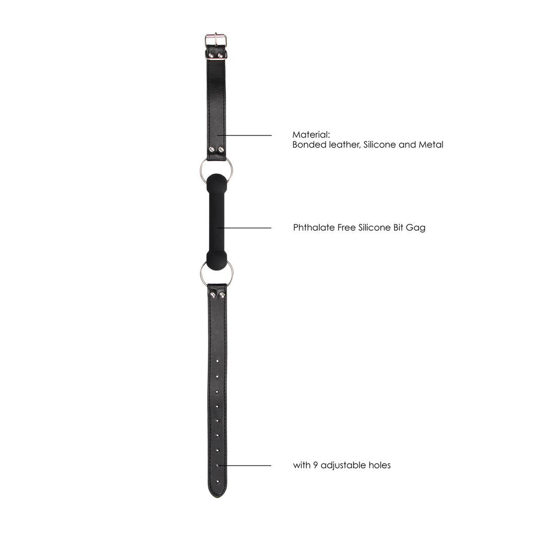 Beißknebel Silikon Schwarz 12,5 x Ø 2 cm