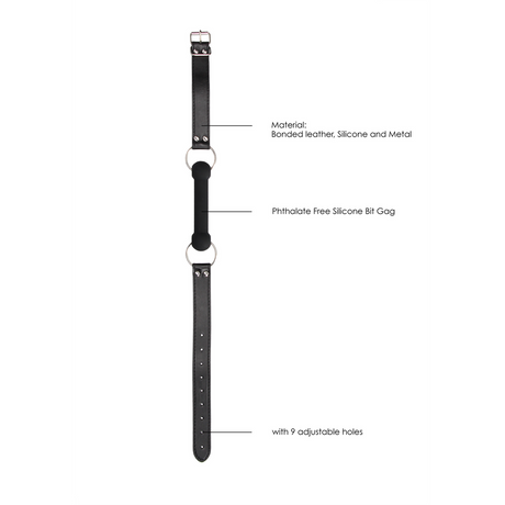 Beißknebel Silikon Schwarz 12,5 x Ø 2 cm